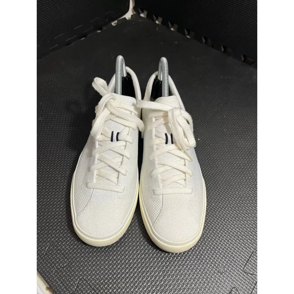 Rothy’s The Lace Up Sneaker‎ Women's Size 9 White Knit Contoured Footbed Shoes